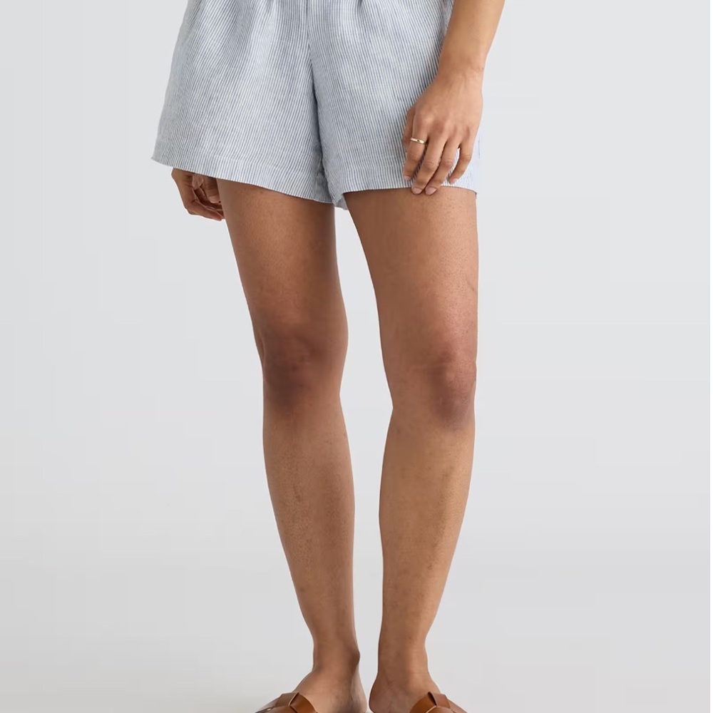 Quince 100% Linen High Waisted Shorts